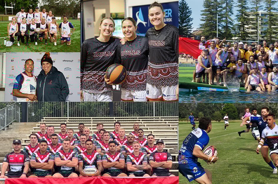A collage of different sports events that BY Group has sponsored or participated in
